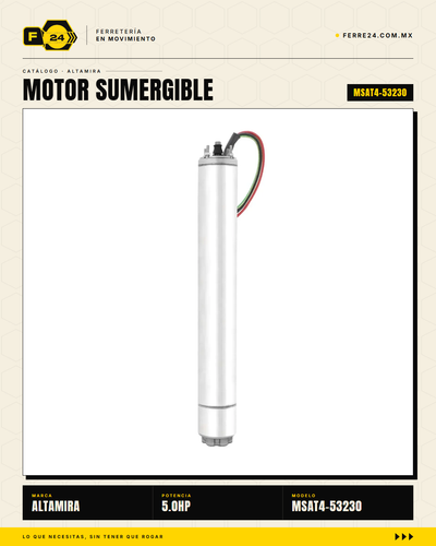 Motor Sumergible Altamira TRUST MSAT4-53230 — 5 HP 4" Trifásico