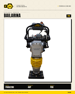 Bailarina Apisonadora Parazzini 4HP con Motor Robin EH12