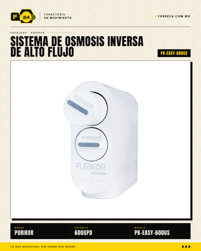 Sistema de Ósmosis Inversa Sin Tanque 600 GPD — PURIKOR PK-EASY-600US