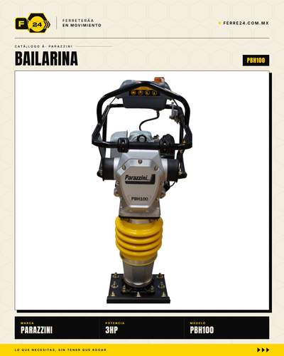 Bailarina Compactadora Parazzini PBH100 Honda 3 HP