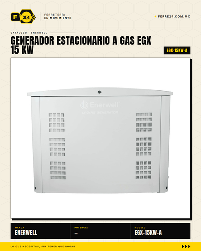Generador Estacionario a Gas 15 kW — EGX