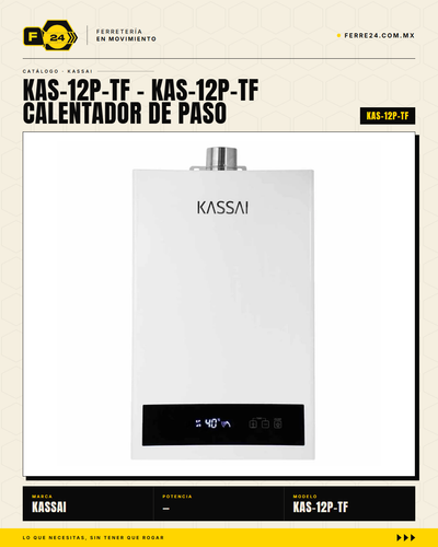 Combo Calentador 12L KASSAI + Presurizador MINI 1/3 HP — 50% en el presurizador