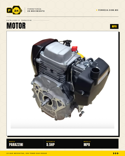 Motor 5.5 HP 4 Tiempos Parazzini MPB — Repuesto Original para Bailarina PBH160 y PBL