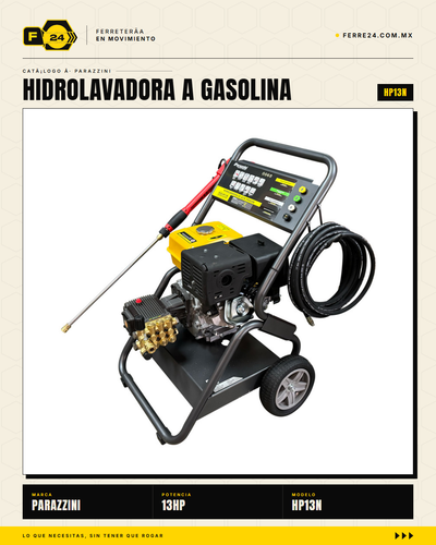 Parazzini HP13N — Hidrolavadora Gasolina 13 HP 3,600 PSI