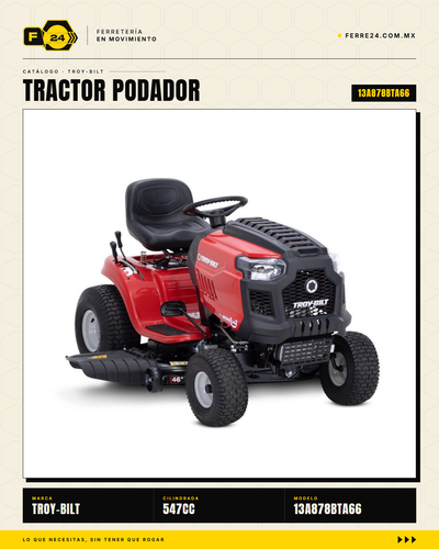 Tractor Podador Troy-Bilt Bronco 46 — Motor 547 cc, Corte 46