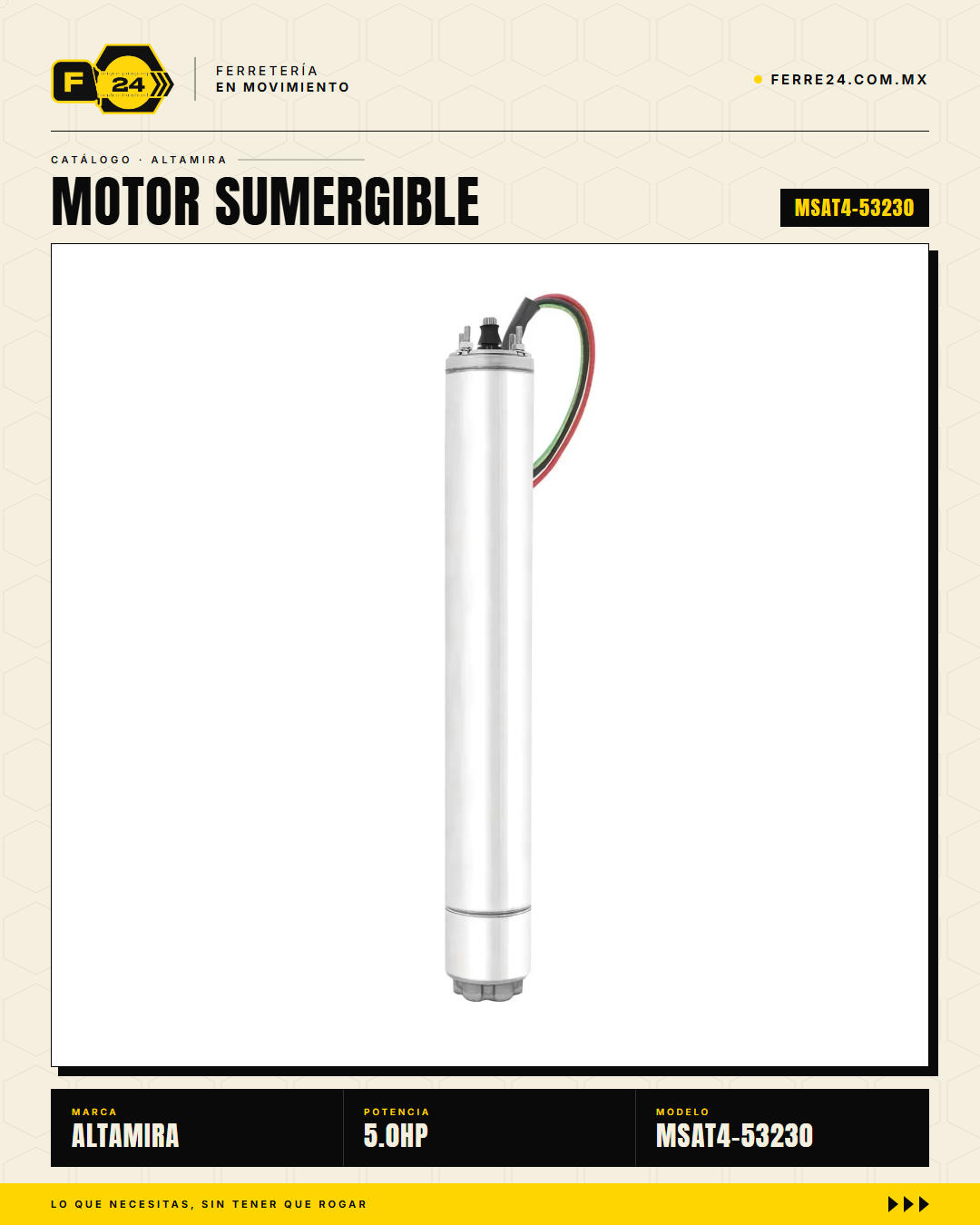 Motor Sumergible Altamira TRUST MSAT4-53230 — 5 HP 4" Trifásico · hero_001
