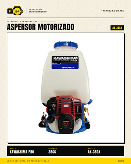 Aspersor de Mochila 35 cc — Motor Honda GX35, Tanque de 25 L