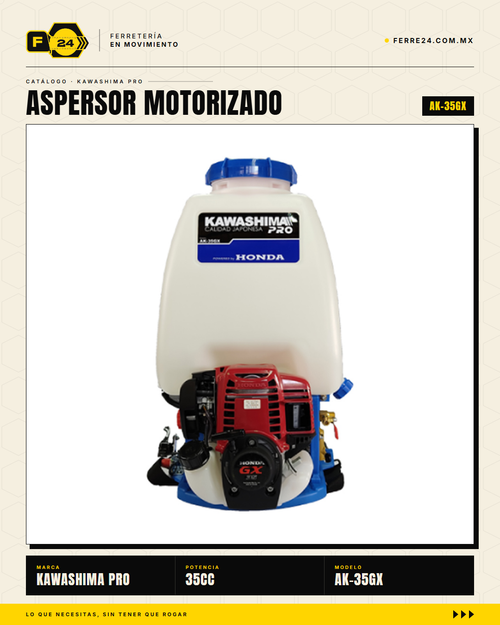 Aspersor de Mochila 35 cc — Motor Honda GX35, Tanque de 25 L · hero_001