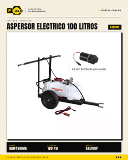 Kawashima AKE100P — Aspersor Eléctrico de Remolque 100 L