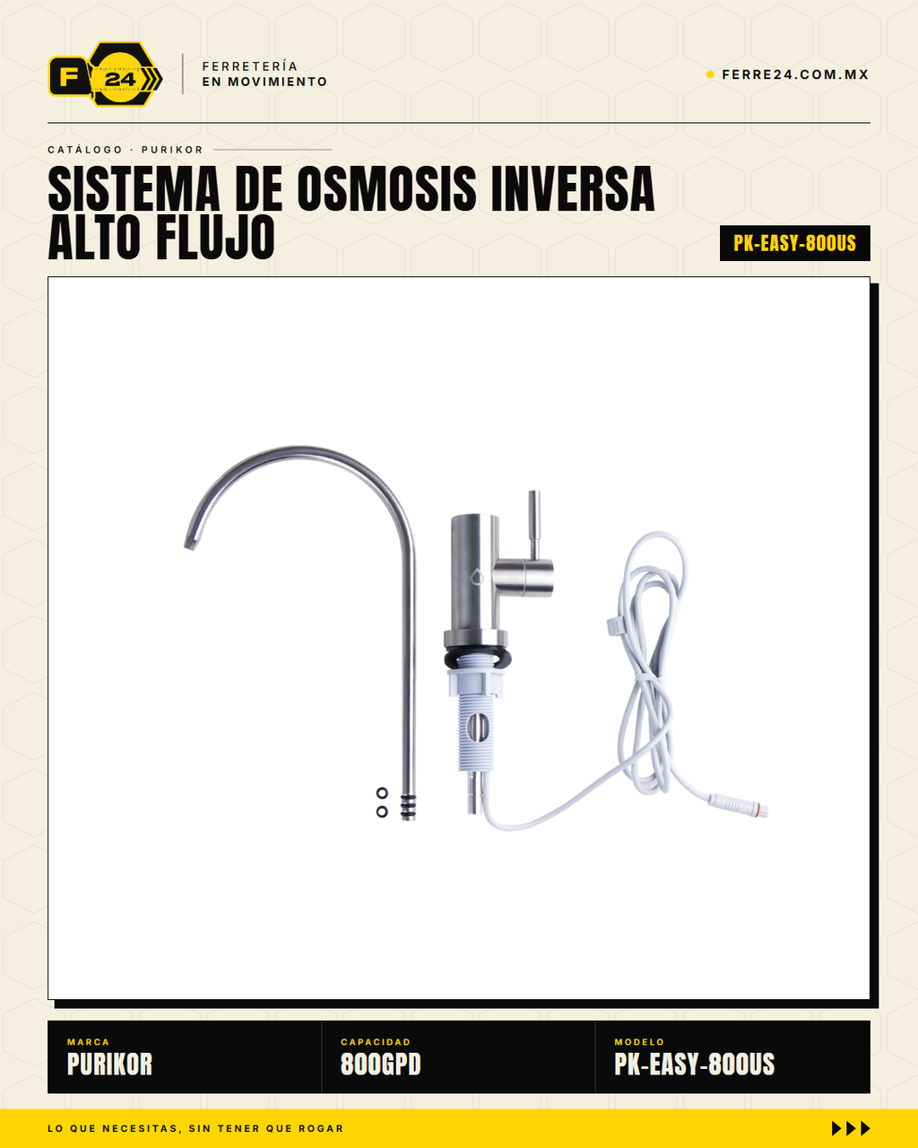 PURIKOR PK-EASY-800US — Ósmosis Inversa 800 GPD Sin Tanque · hero_001