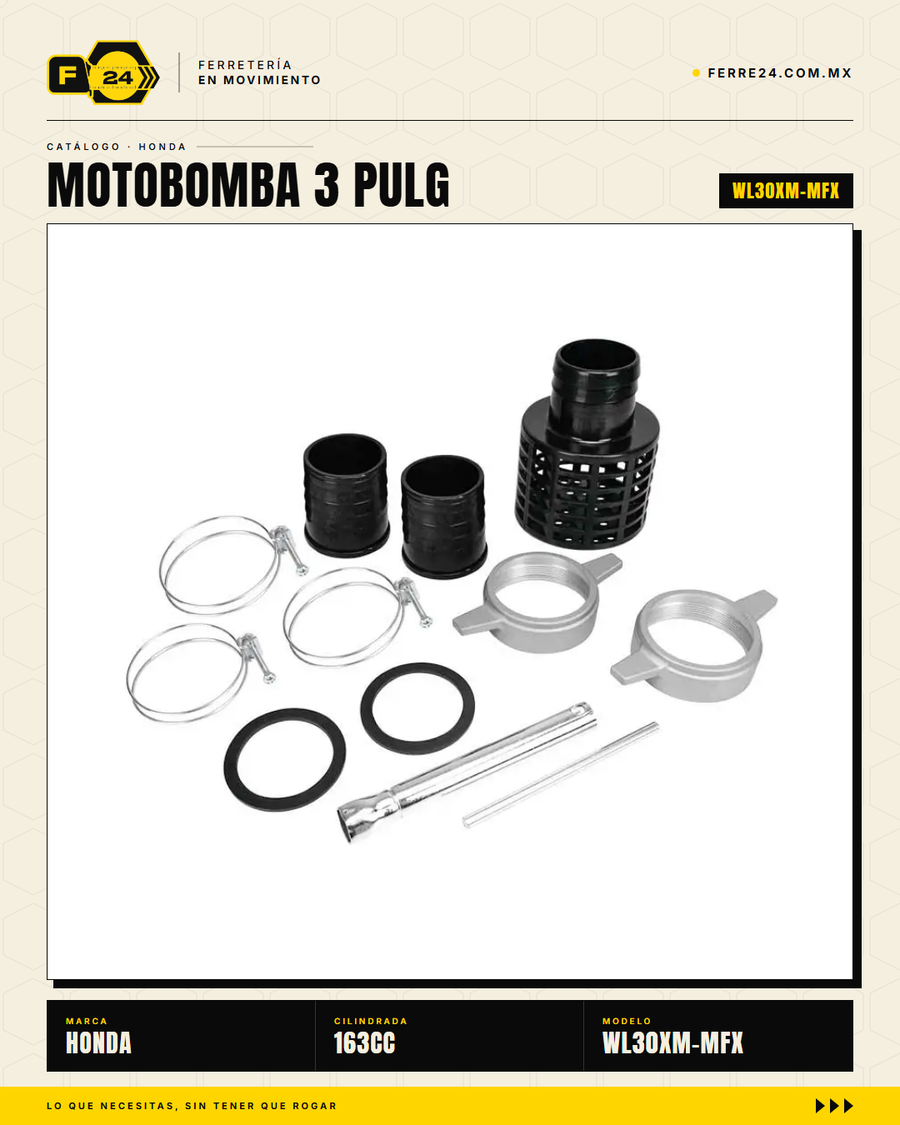 Motobomba Honda WL30XM-MFX 3" — 1,100 l/min Autocebante · hero_001
