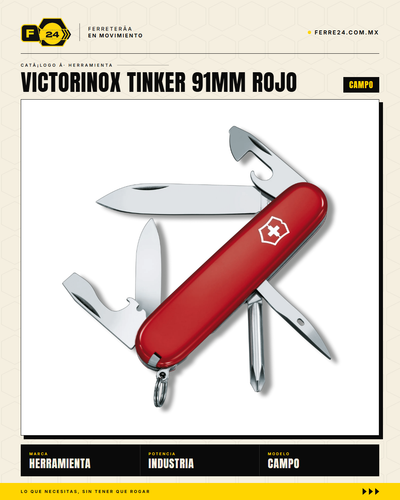 Victorinox Victorinox Tinker 91mm Rojo — Navaja 12 Funciones para Trabajo