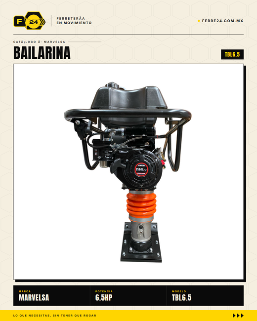 Bailarina Compactadora Takashi TBL6.5 — Motor Loncin 6.5 HP