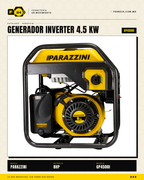 Generador Inverter Parazzini GP4500I — 4.5 KW Onda Pura · hero_001