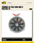 Turbina de Aspersión Parazzini TFQS8 — 32" / 800 mm, Acero Inoxidable · hero_001