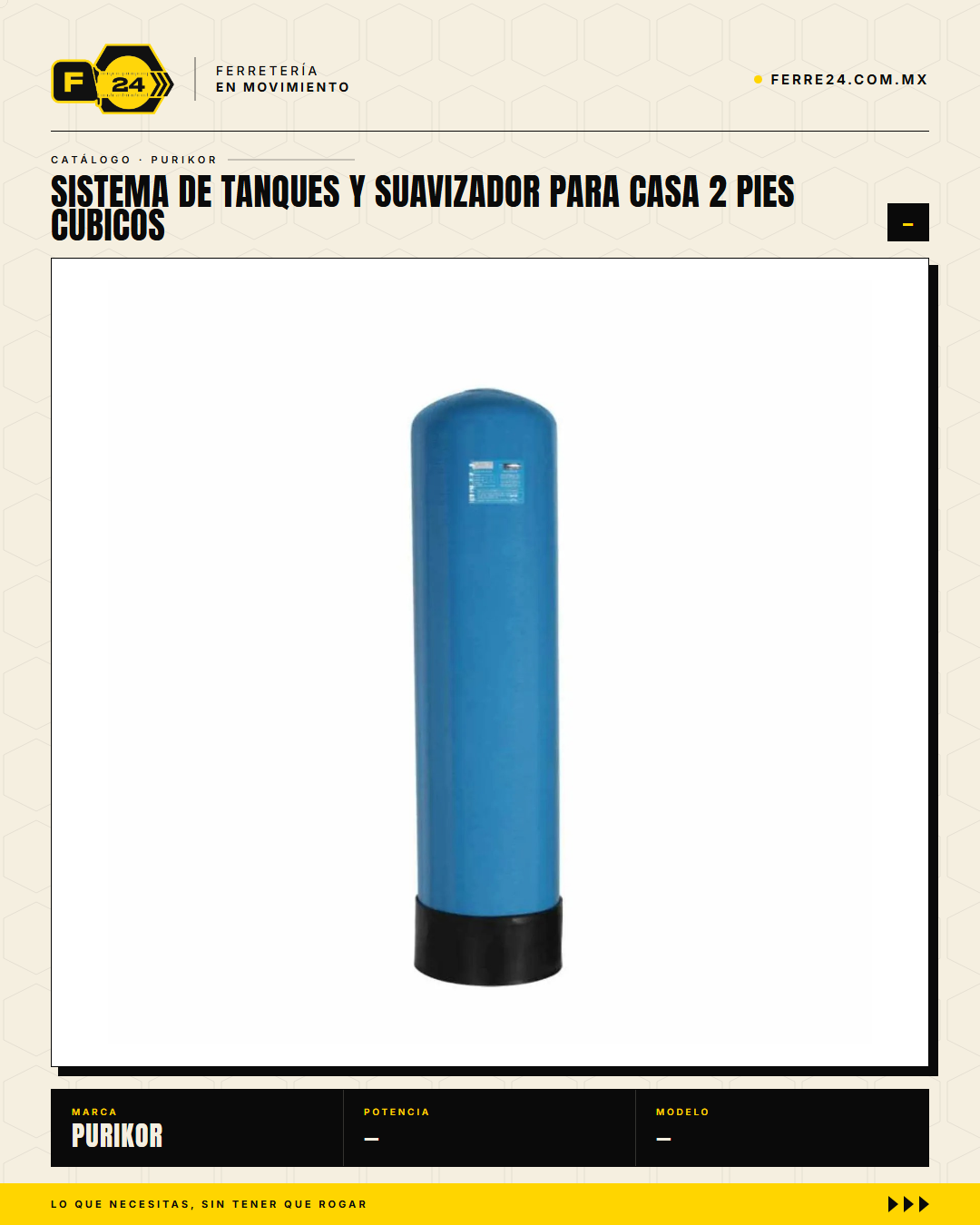 Sistema de filtración por tanques + suavizador para casa completa — Purikor · hero_001