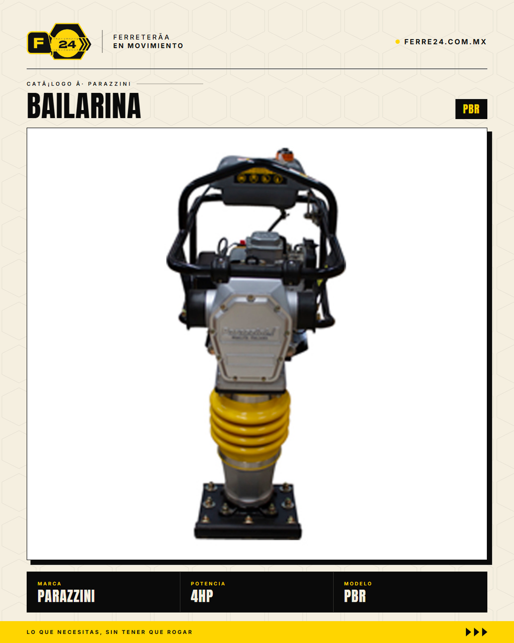 Bailarina Compactadora Parazzini PBR — vista principal