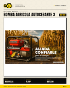 Bomba Agrícola Autocebante 7.5 HP 3" BK7.530 — 1000 L/min, Aluminio · hero_001