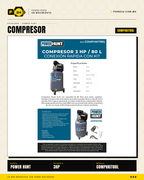 Compresor Eléctrico Power Hunt 80 L 3 HP — Doble Conexión Rápida + Kit Manguera y Pistola de Gravedad · hero_001