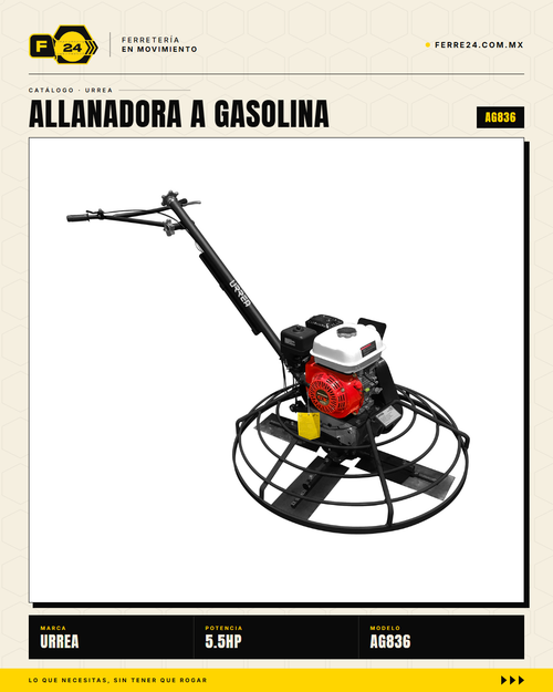 Allanadora de Concreto Urrea AG836 - Gasolina 4T, 5.5 HP · hero_001