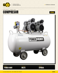 Compresor 80 L libre de aceite, doble conexión rápida. Aire limpio para pintura y neumática. Sin kit: tú usas tus accesorios. · hero_001
