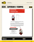 Aspersor Kawashima AK26 — Motor 2 Tiempos 26cc, Depósito 25 Litros

--- · hero_001