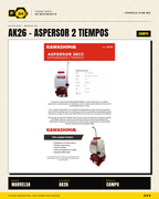 Aspersor Kawashima AK26 — Motor 2 Tiempos 26cc, Depósito 25 Litros

--- · hero_001