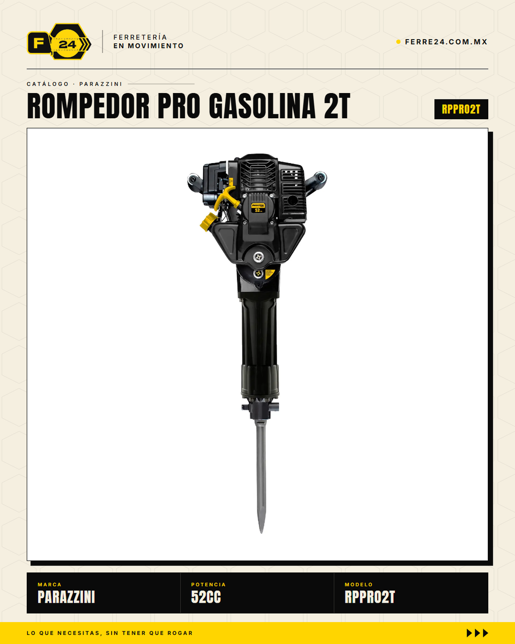 Rompedor a Gasolina 52 cc — 20 a 55 J, 2 Tiempos · hero_001
