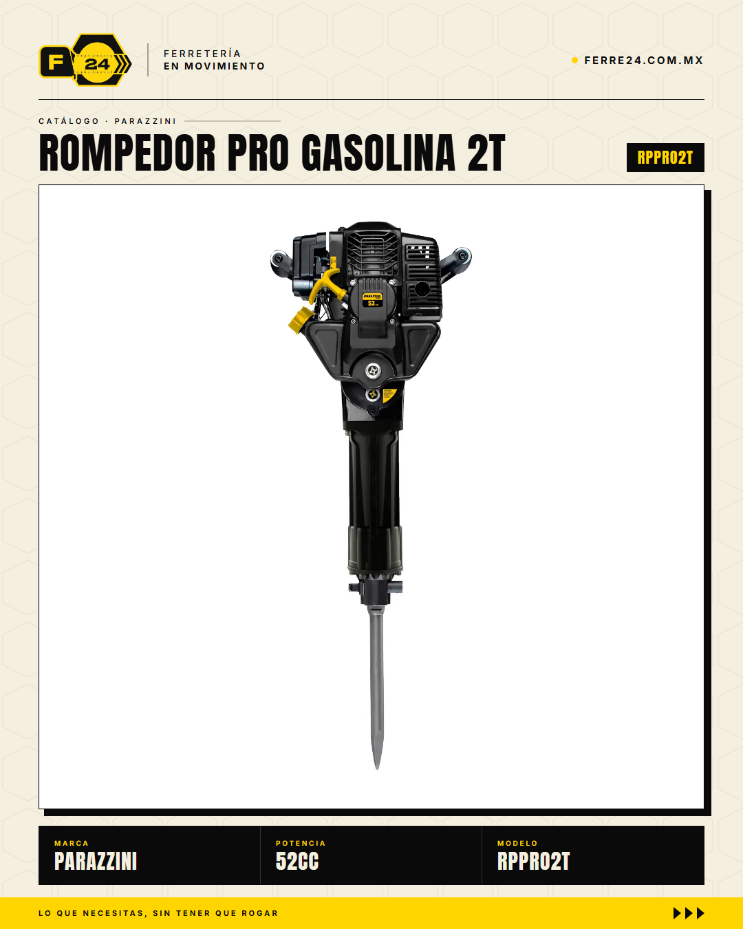 Rompedor a Gasolina 52 cc — 20 a 55 J, 2 Tiempos · hero_001