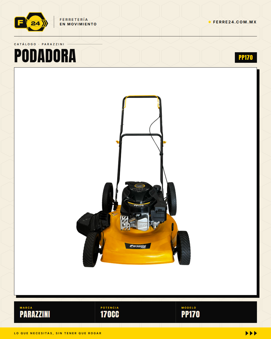 Podadora Parazzini Pro 170cc Autopropulsada — Cuchilla 21 Pulg · hero_001