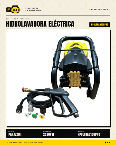 Hidrolavadora Eléctrica Parazzini Pro HPULTRA2100PRO — 2,320 PSI / 2,100 W