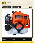 Motosierra telescópica Kawashima MTK26 26cc — alcance 4 m