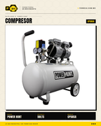 Compresor Power Hunt 50 L — Libre de Aceite, Doble Conexión Rápida · hero_001