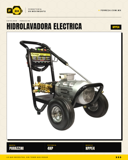 Parazzini Pro HPPE4 — Hidrolavadora Eléctrica Trifásica 3 kW | 2,364 PSI | 220V