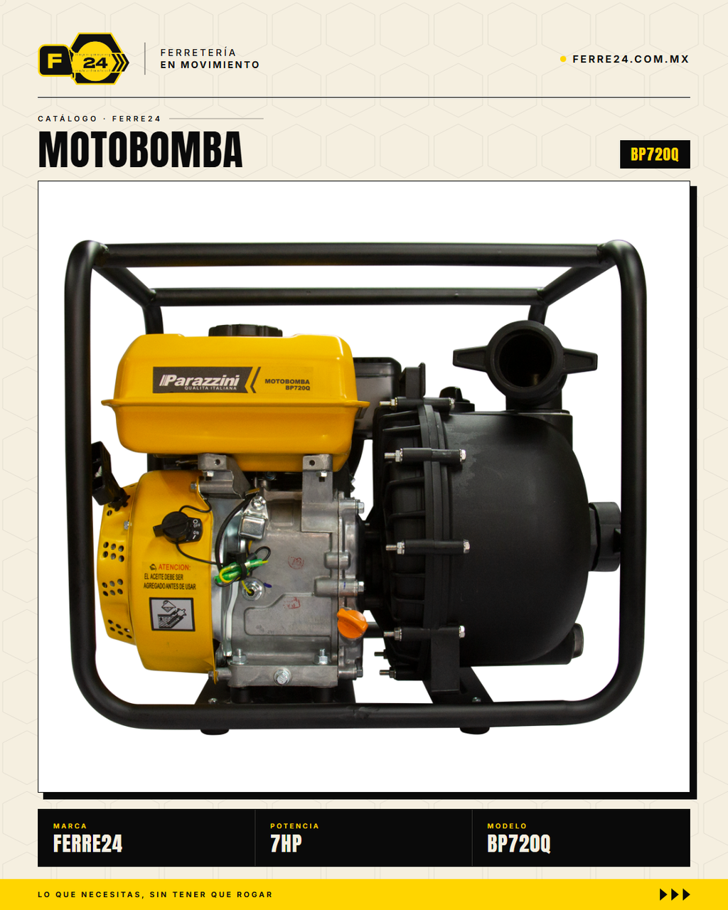 Motobomba para Químicos 7 HP — 2", Autocebante · hero_001