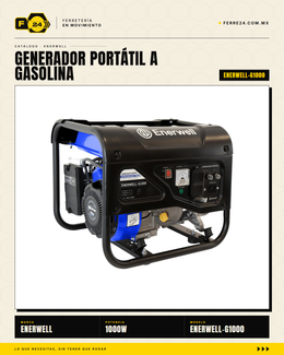Generador Portátil Inverter 1000W ENERWELL — A Gasolina