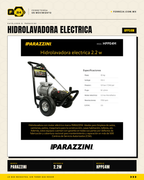 Hidrolavadora Eléctrica Parazzini HPPE4M — 1,740 PSI / 2.5 GPM · hero_001