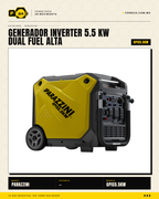 Generador Inverter Dual Fuel 5.5 kW Parazzini — Gasolina o Gas LP · hero_001