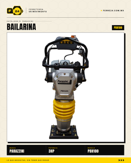 Bailarina Compactadora Parazzini PBH100 Honda 3 HP