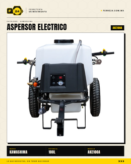 Aspersor Remolque Eléctrico Kawashima 100L — 80 PSI