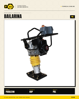 Bailarina Compactadora Parazzini PBL 4 HP Motor Loncin