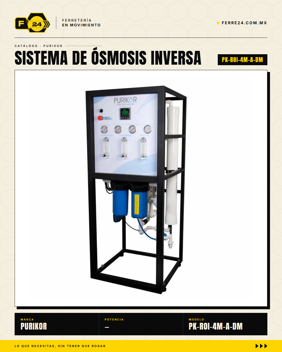 Sistema de Ósmosis Inversa Industrial PURIKOR — 6,912 GPD · hero_001