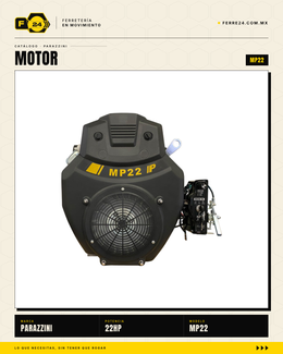 Motor Estacionario V-twin 22 HP Parazzini MP22 — Arranque Eléctrico