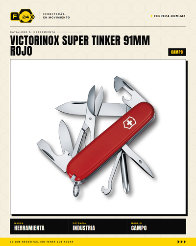 Victorinox Victorinox Super Tinker 91mm Rojo — Navaja 14 Funciones con Tijeras