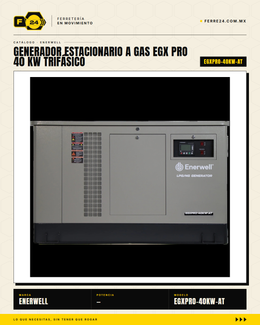 Generador Estacionario a Gas 40 kW — EGX PRO, Trifásico