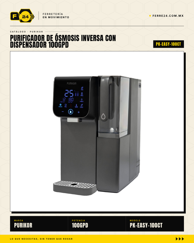 Purificador de Ósmosis Inversa 100GPD con Dispensador — PK-EASY 100CT