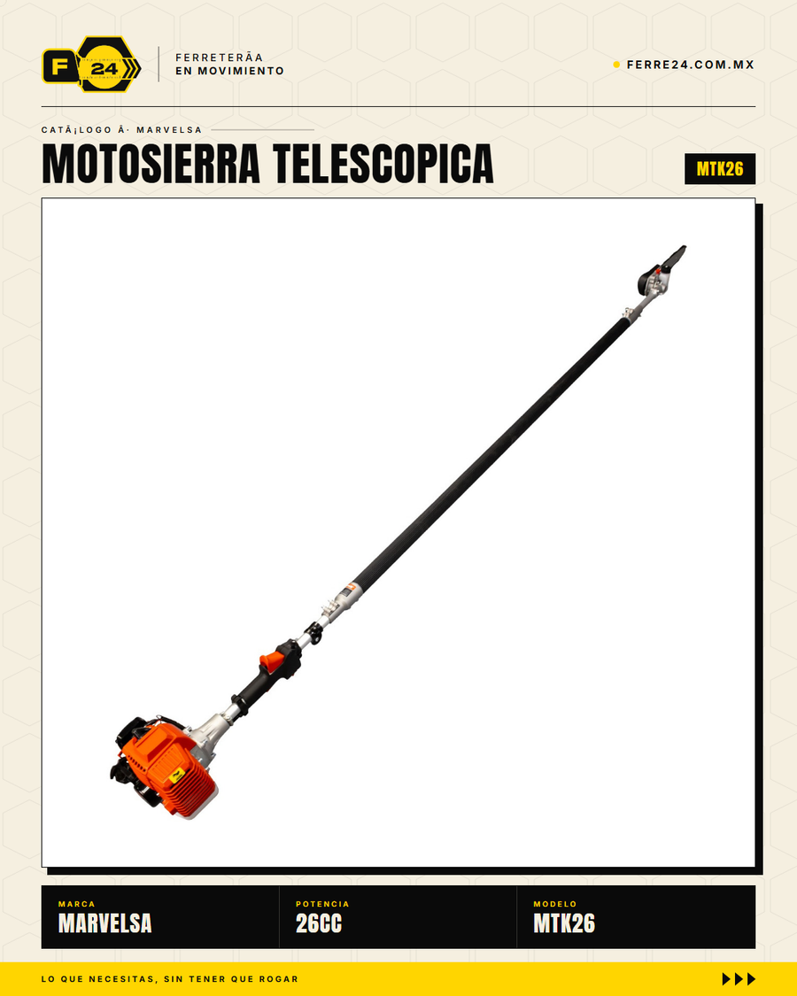Kawashima MTK26 — pértiga extensible vista completa