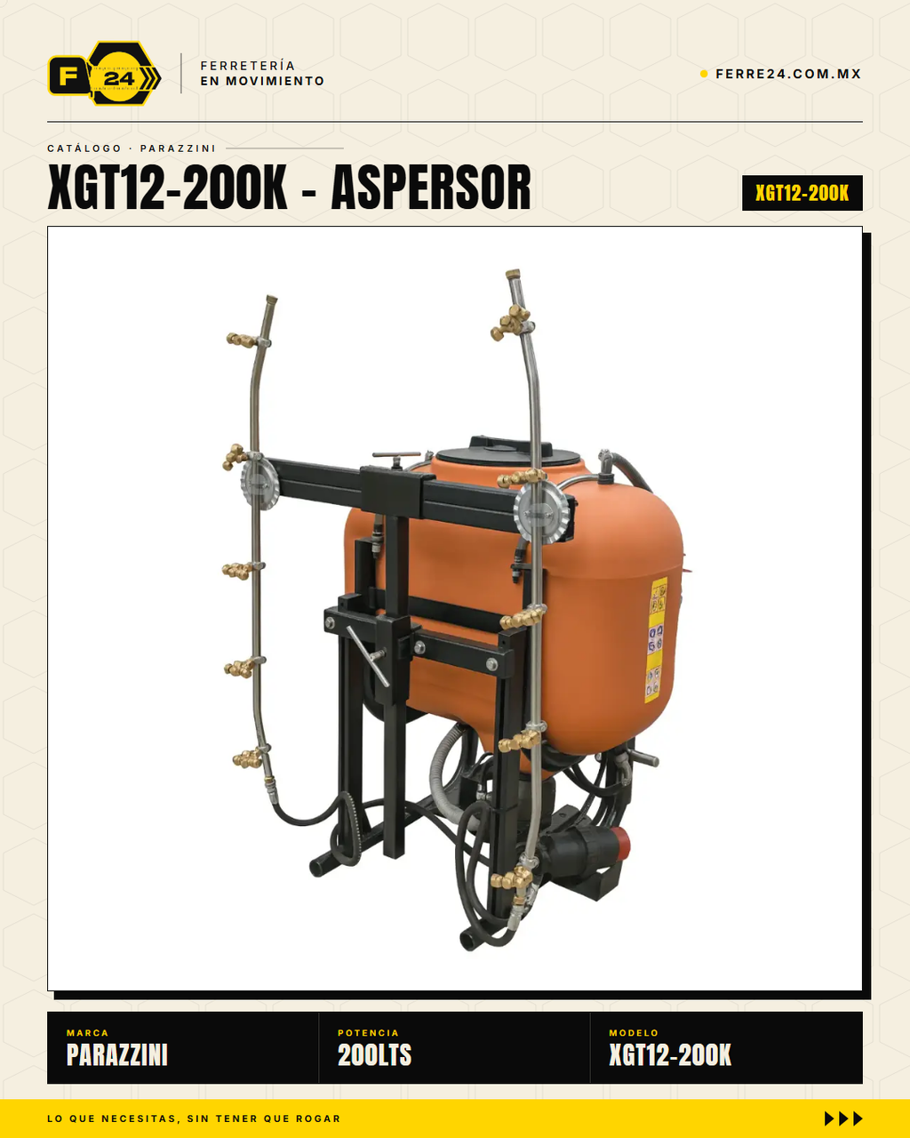 Kit Aspersor Parazzini 200 L, Aguijón 28" y Motor 35 HP · hero_002_backup