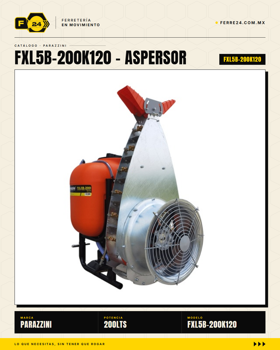 Aspersor de turbina vertical 200L Parazzini — acoplable a tractor, cardán 120 cm · hero_marvelsa_1920