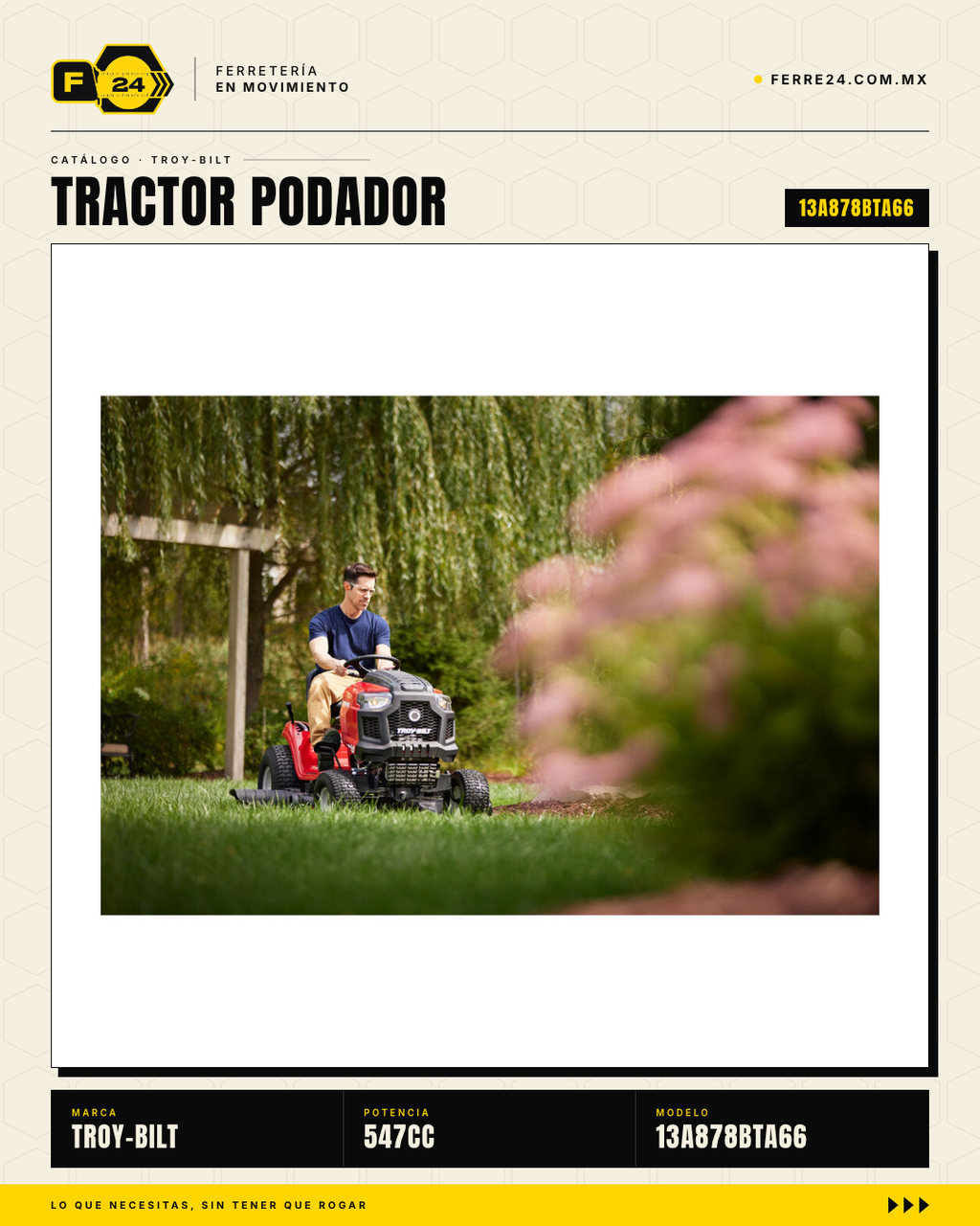 Tractor Podador Troy-Bilt Bronco 46 — Motor 547 cc, Corte 46 · life_003_garden